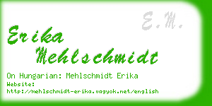 erika mehlschmidt business card